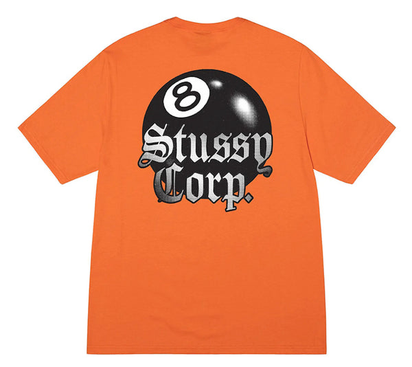 Stussy Corp 8 Ball Corp Tee 'Orange"