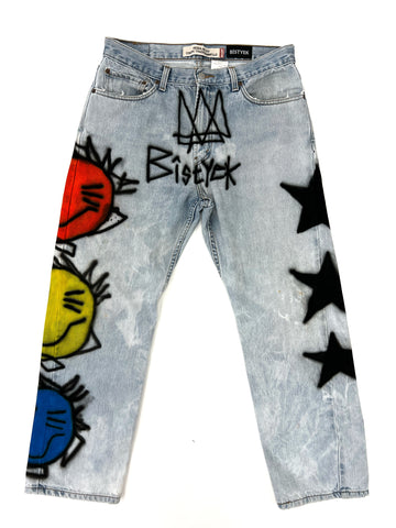 Bistyek-ism 1 of 1 Airbrush Denim Pants