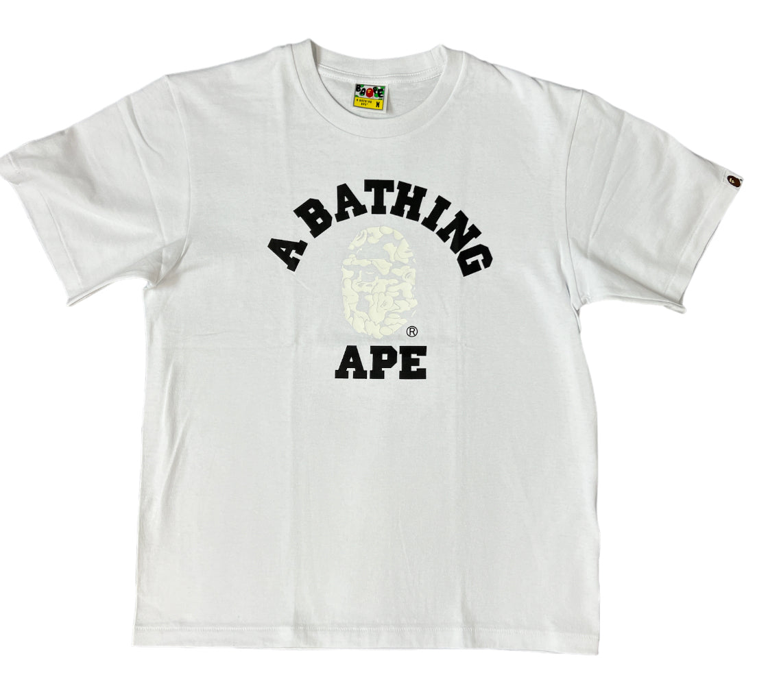 Bape College Glow in the Dark Camo Tee "White"