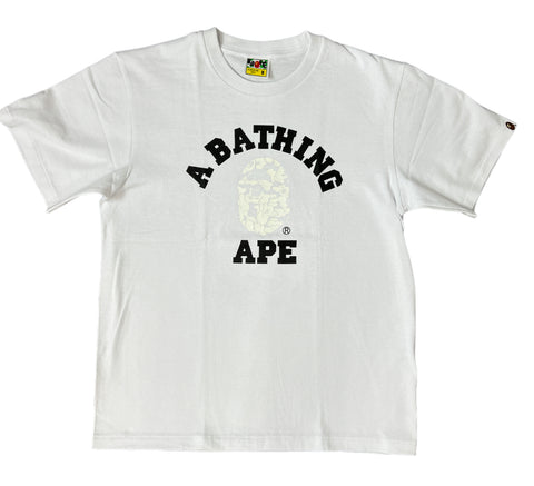 Bape College Glow in the Dark Camo Tee "White"