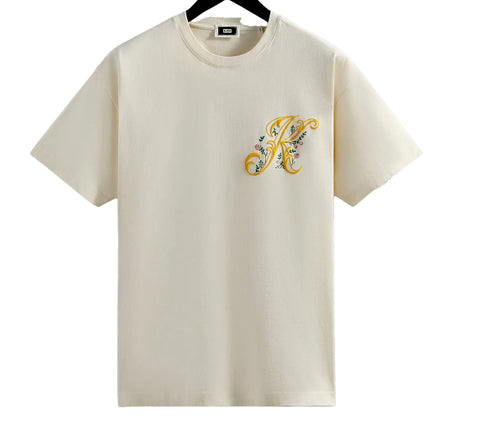 Kith Script Floral Tee "Cream"