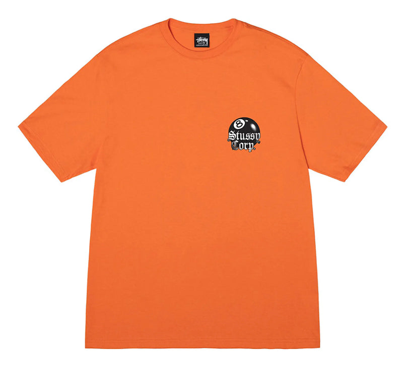 Stussy Corp 8 Ball Corp Tee 'Orange"