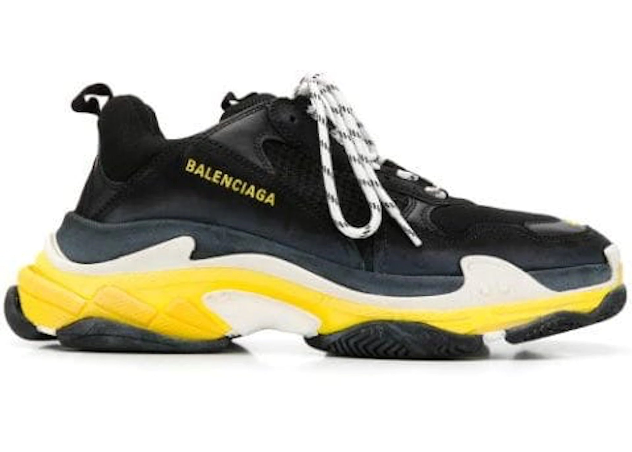 Balenciaga Triple S Black Yellow USED
