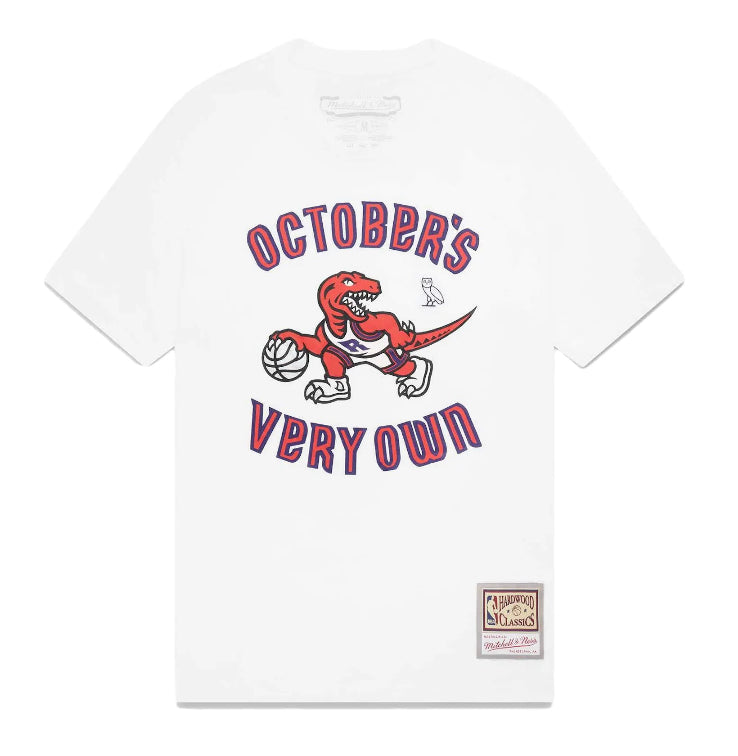 OVO x Raptors Mitchell and Ness Spell Out Tee "White"