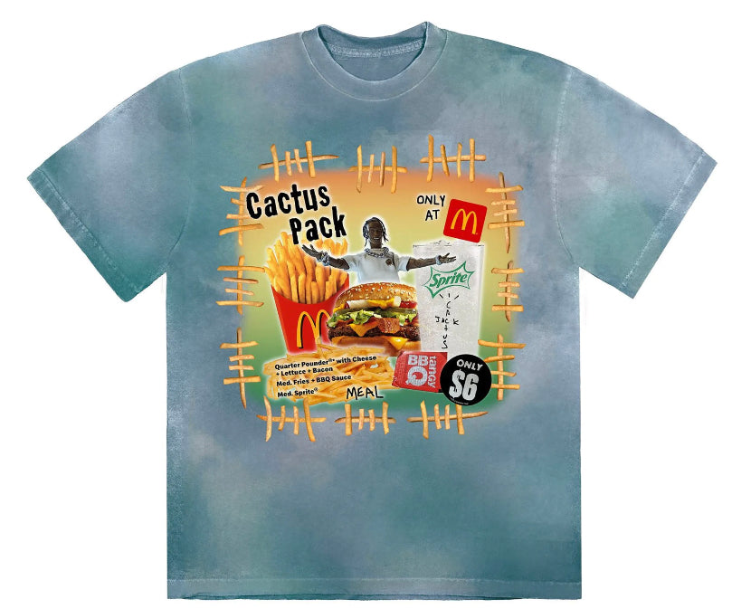 Cactus Jack x Mcdonalds Bootleg Vintage Tee "Blue Tie Dye"