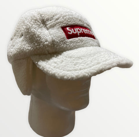 Supreme Deep Pile Earflap Camp Cap "White"