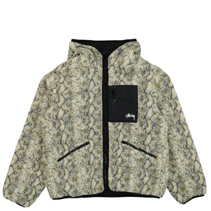 Stussy Snake Jacquard Sherpa Jacket (Reversible)