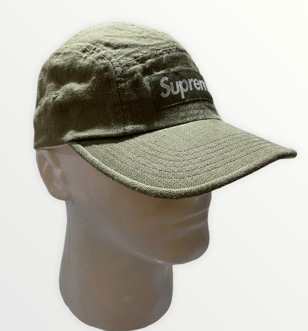 Supreme Linen Camp Cap "Olive"