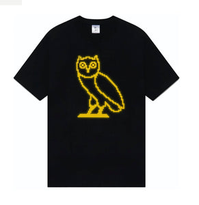 OVO Pixelated Owl Tee "Black"
