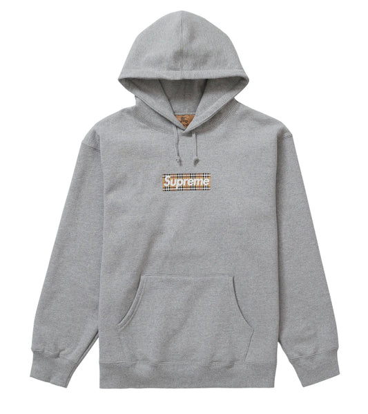 Supreme X Burberry BOGO Hoodie "Heather Grey"