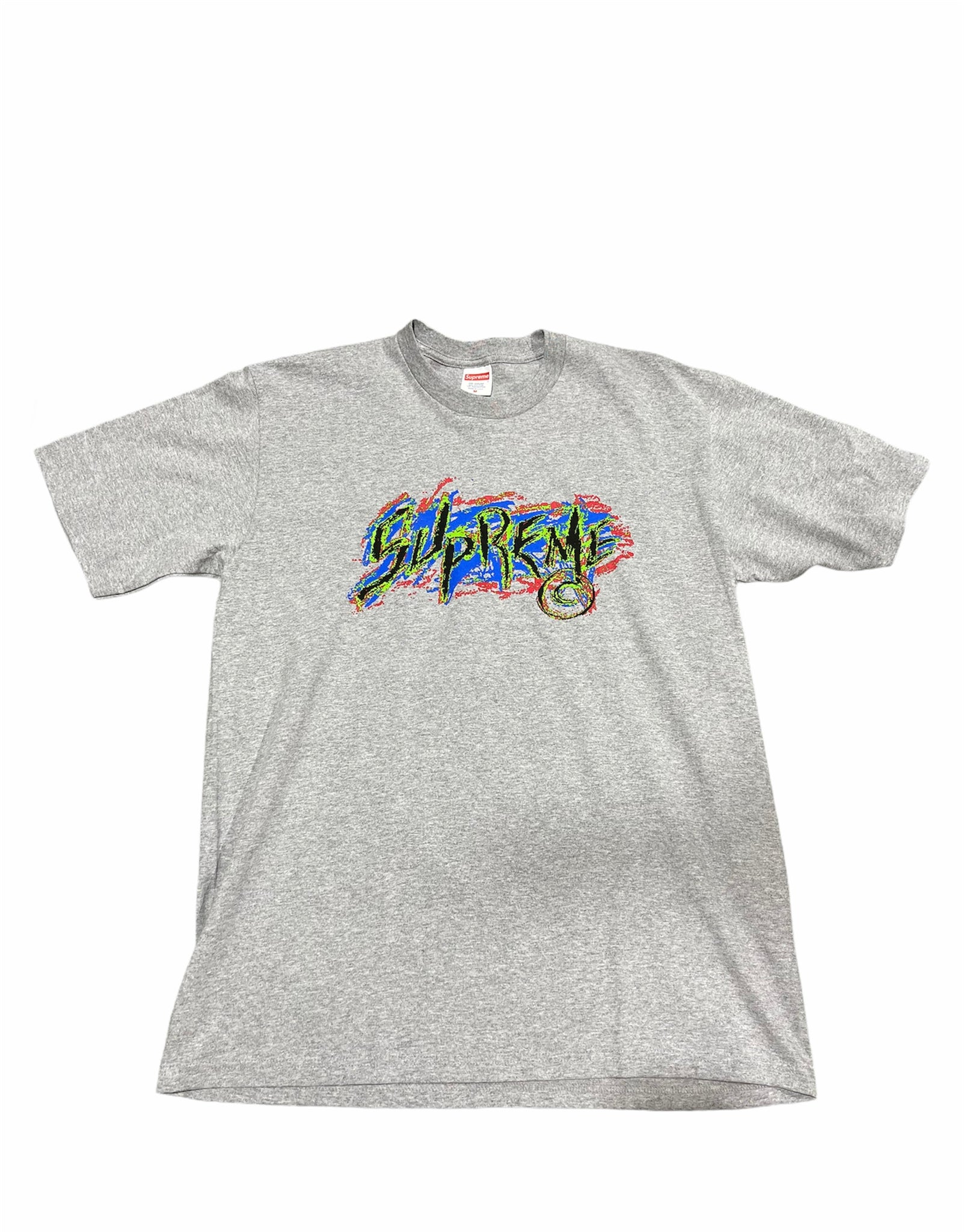 Supreme "Scratch Tee" Heather Grey