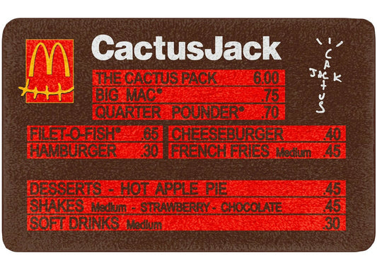 Cactus Jack x Mcdonalds Menu Rug