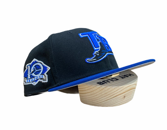 Tampa Bay Rays 10 Seasons "Black/Blue-Grey UV" Fitted Hat