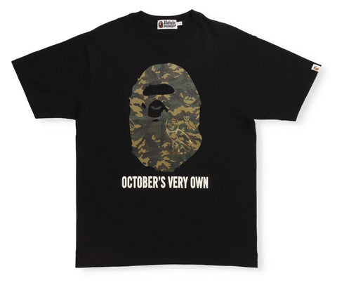 Bape x OVO Woodland Ape Head Tee "Black"