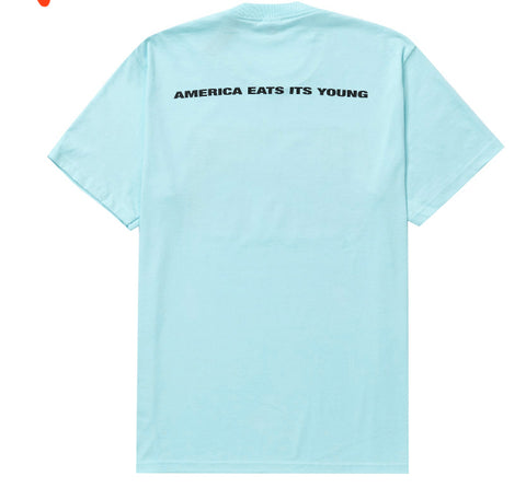 Supreme America Eats Its Young Tee "Turquoise"