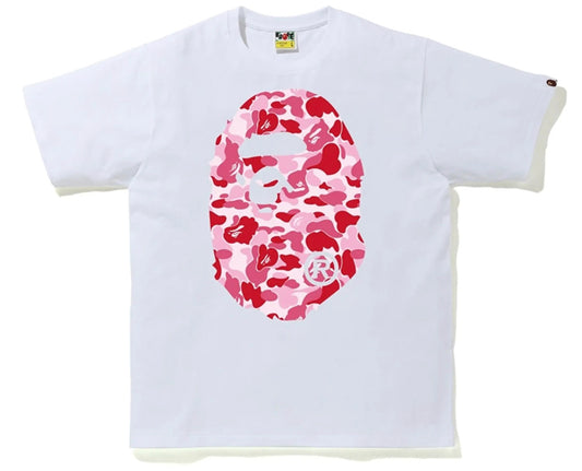 Bape Pink Camo Big Head Tee "White"