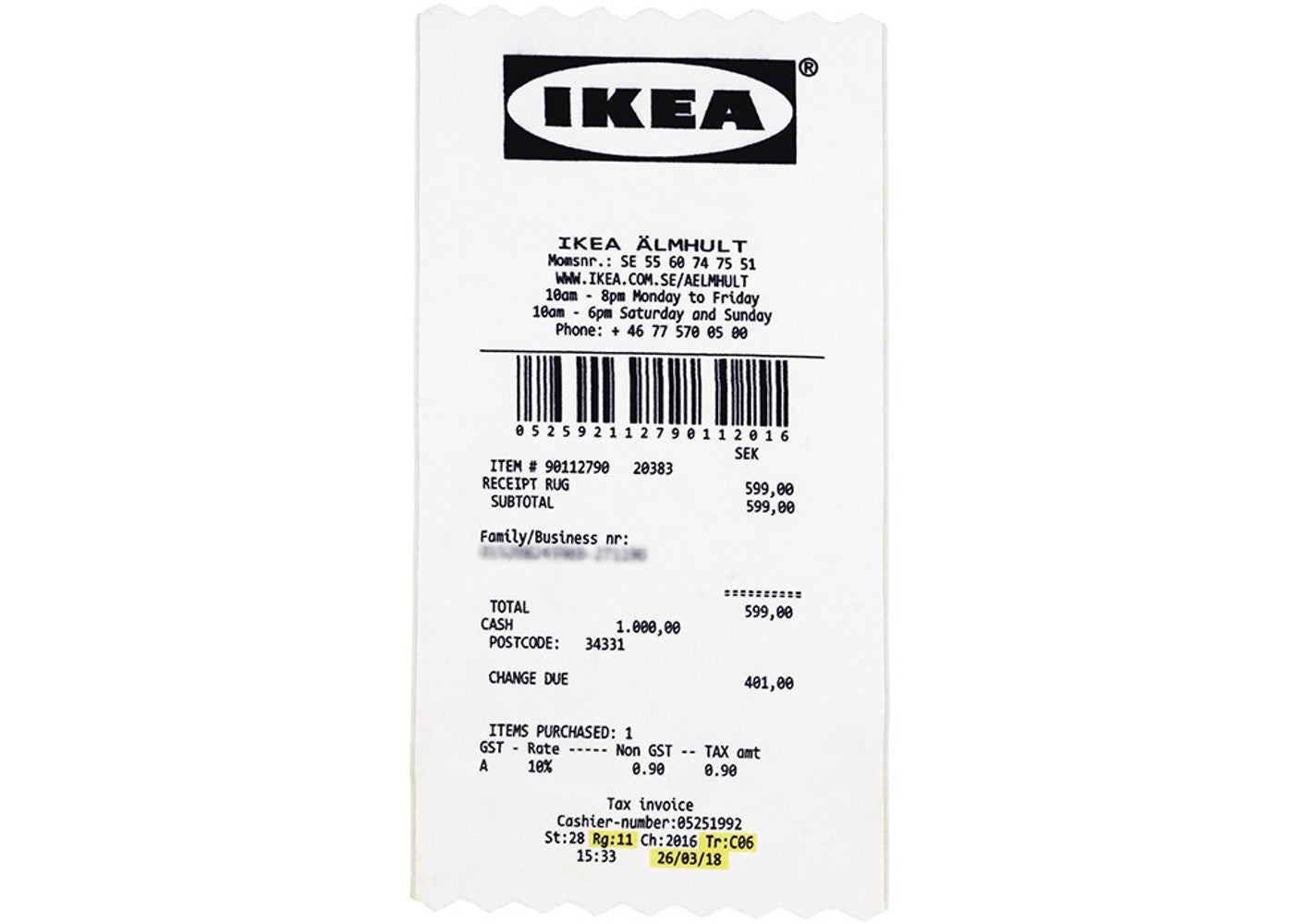 Ikea x Off-white Markread Receipt Rug