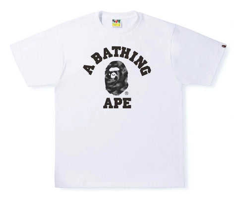 Bape Stroke Camo College Tee "White"