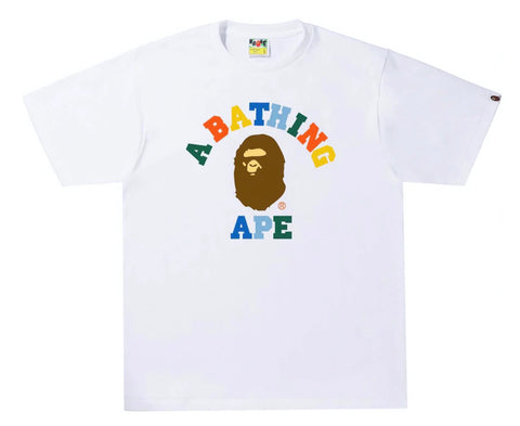 Bape Colors College Tee "White"