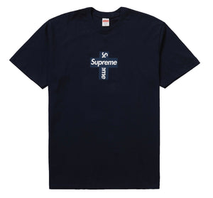 Supreme Cross Box Logo Tee "Navy"