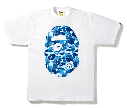 Bape Blue Camo Big Head Tee "White"