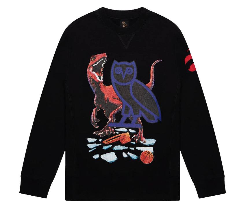 OVO Jurassic Park Shattered Backboard Crewneck