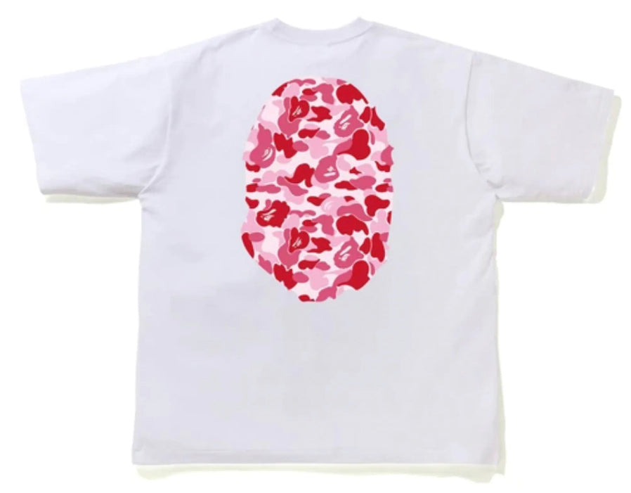 Bape Pink Camo Big Head Tee "White"