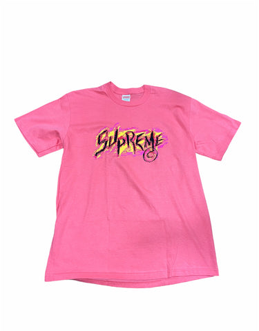 Supreme "Scratch Tee" Coral